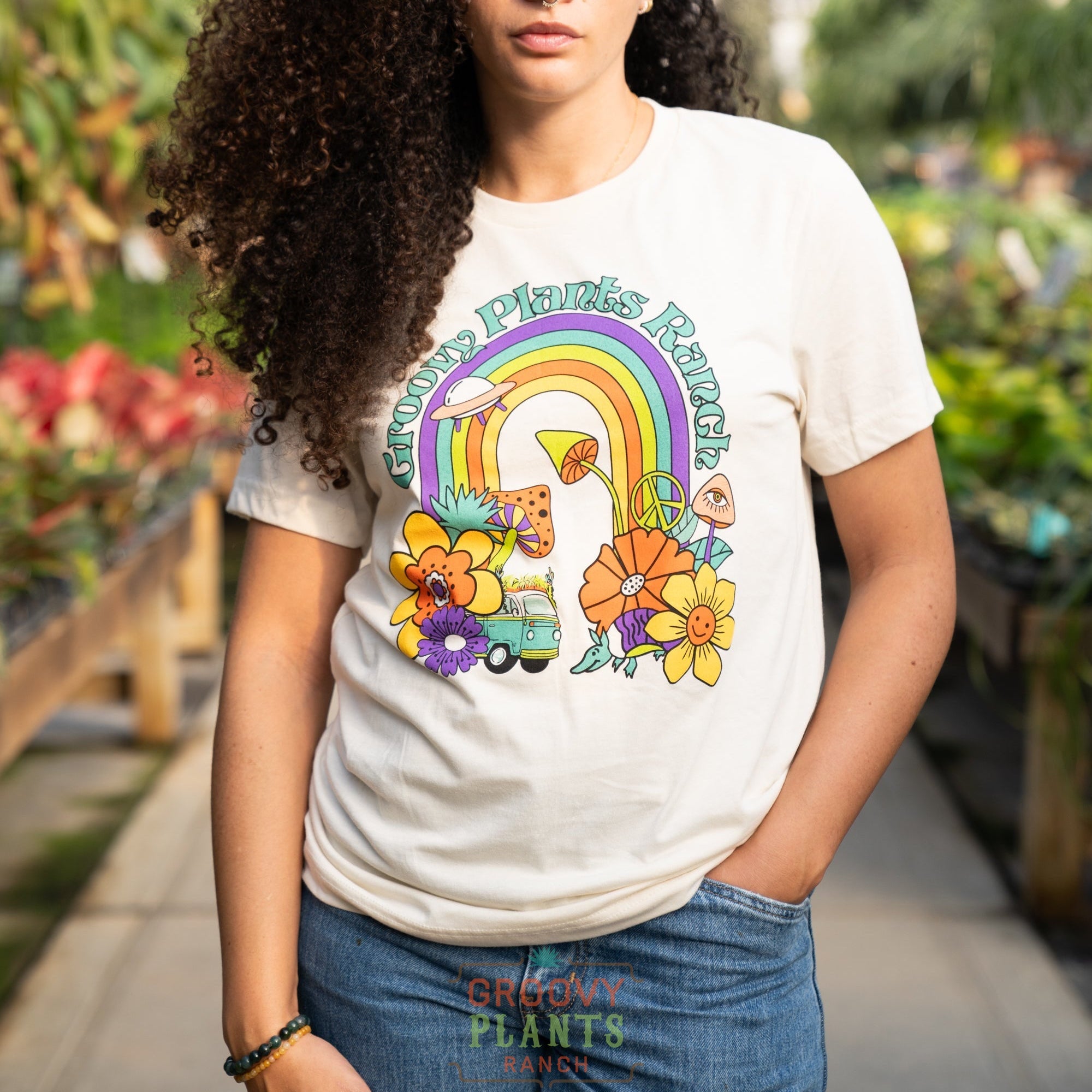 Groovy T-Shirt | Rainbow Ranch Vibes – The Groovy Plants Ranch LLC