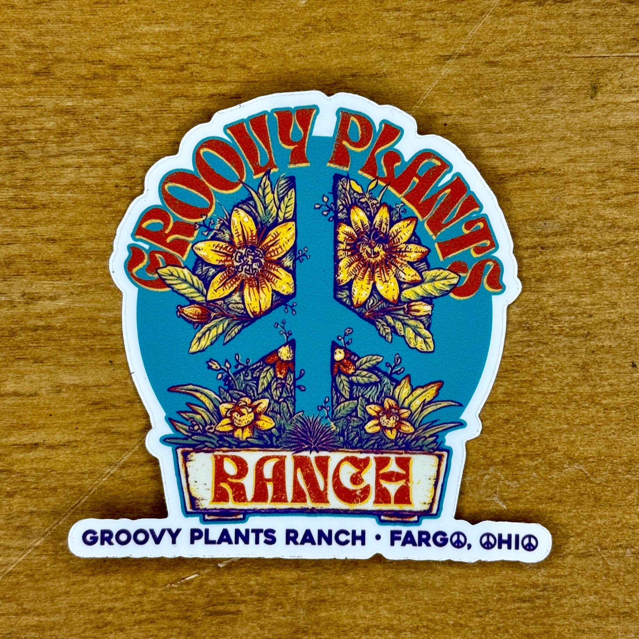 Peace Passion Flower GPR Sticker