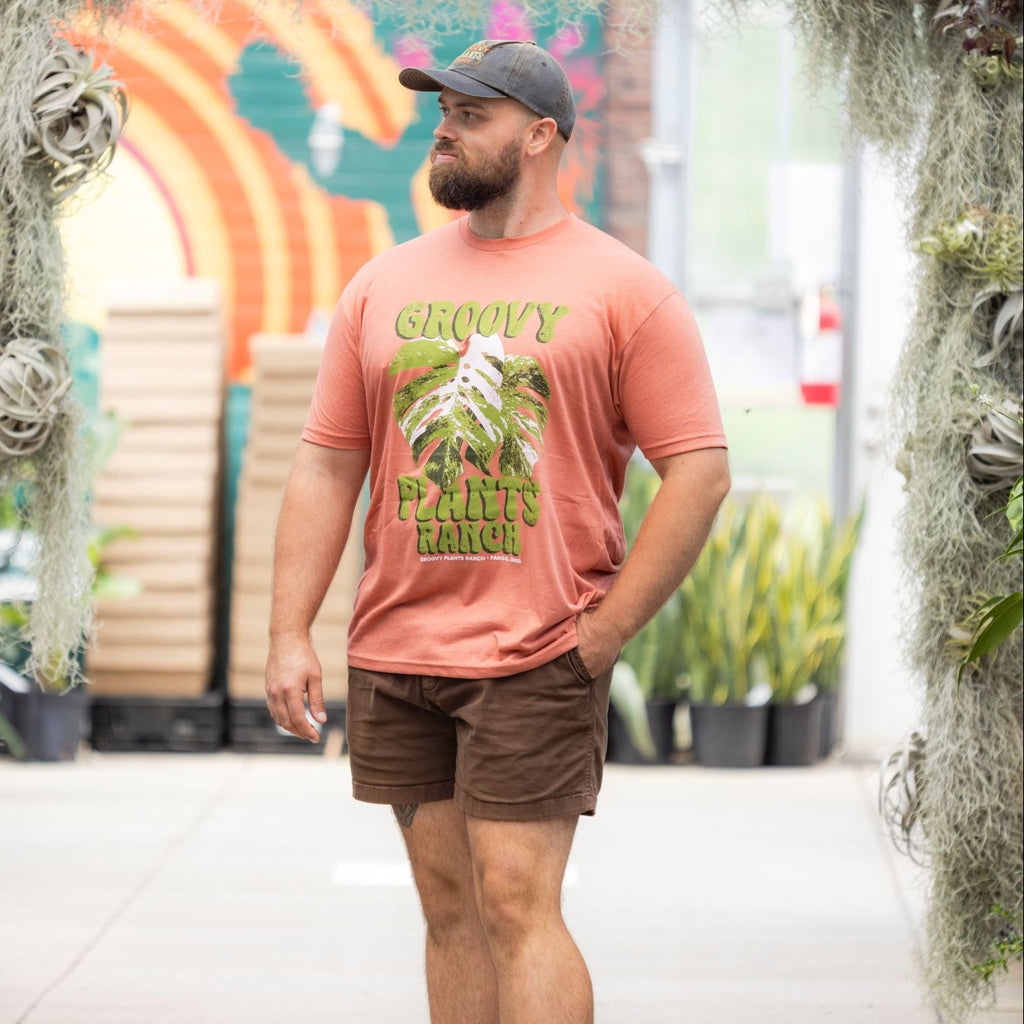 Groovy T-Shirt | Monstera- Pink