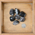 Tumbled Black Banded Agate