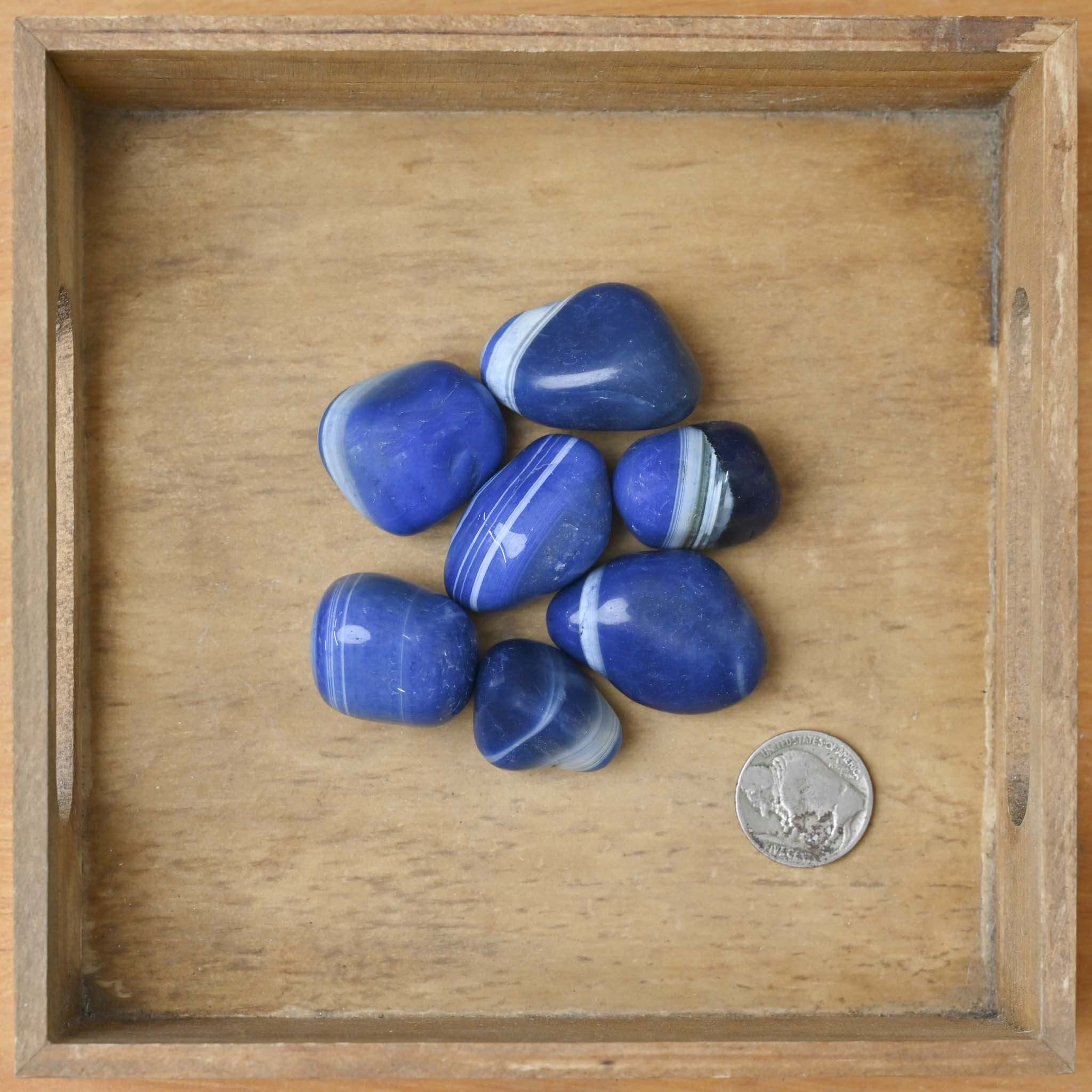 Tumbled Blue Banded Agate
