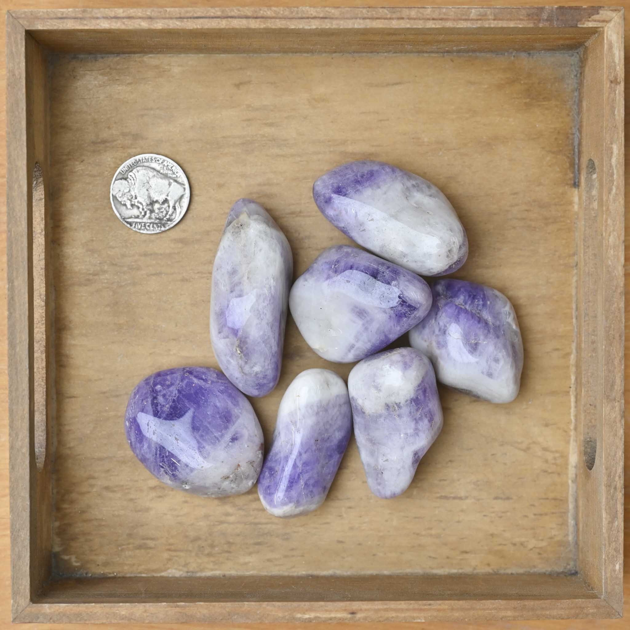 Tumbled Chevron Amethyst