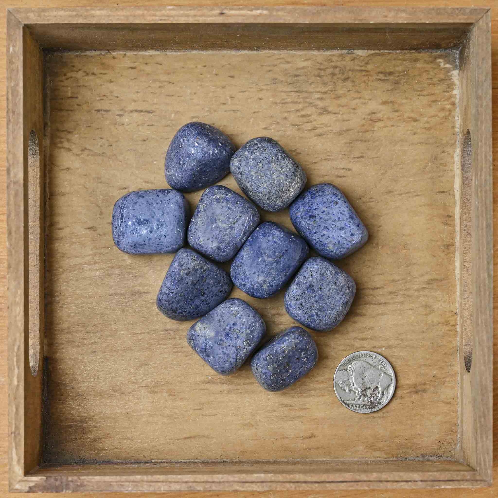 Tumbled Dumortierite