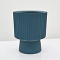 6" Fern Gully Pedestal Planter in Ocean Blue