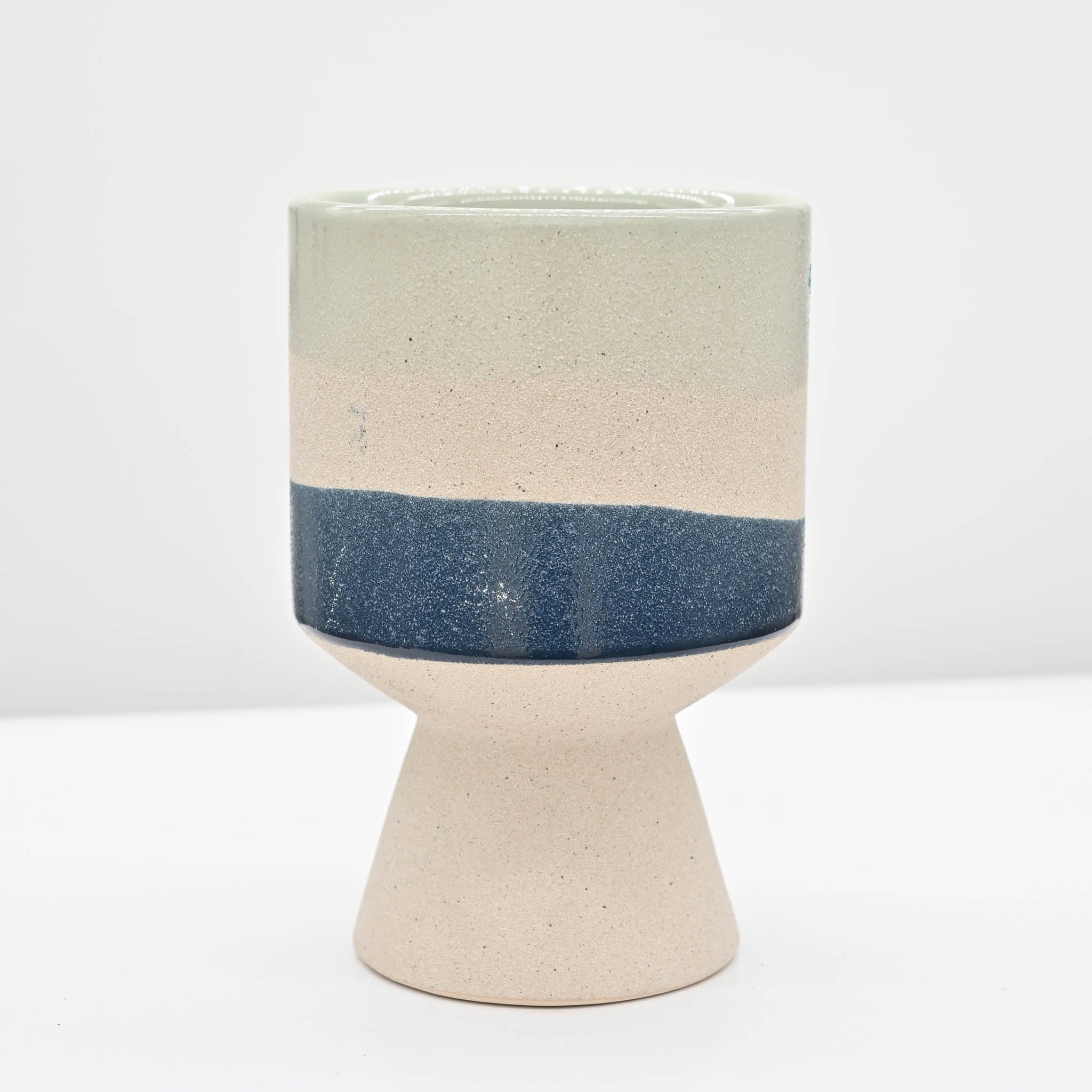 Seaside Mirage Pedestal Planter in Blue