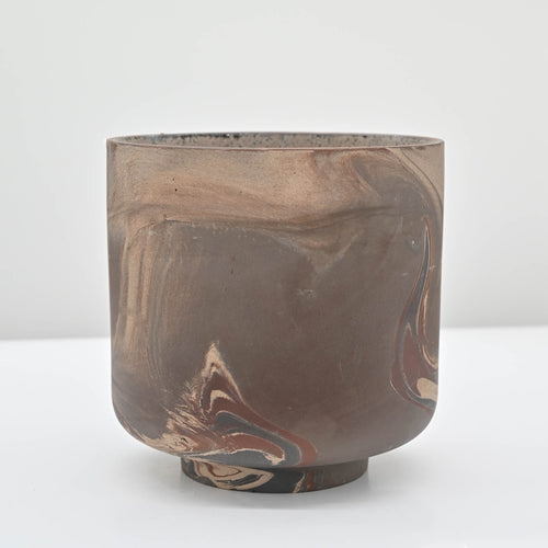 5.25" Brown Marble Planter