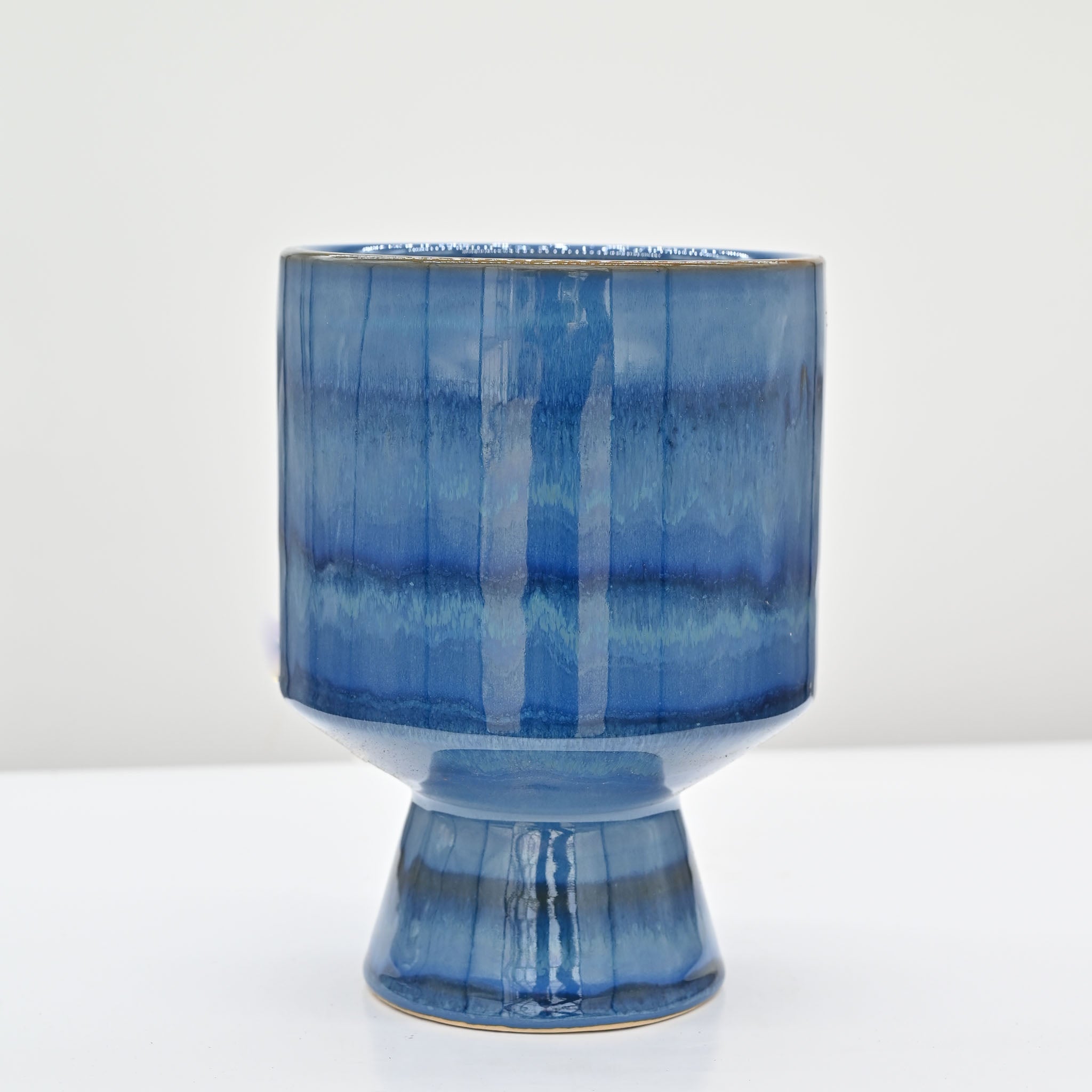 Blue Haze Pedestal Planter