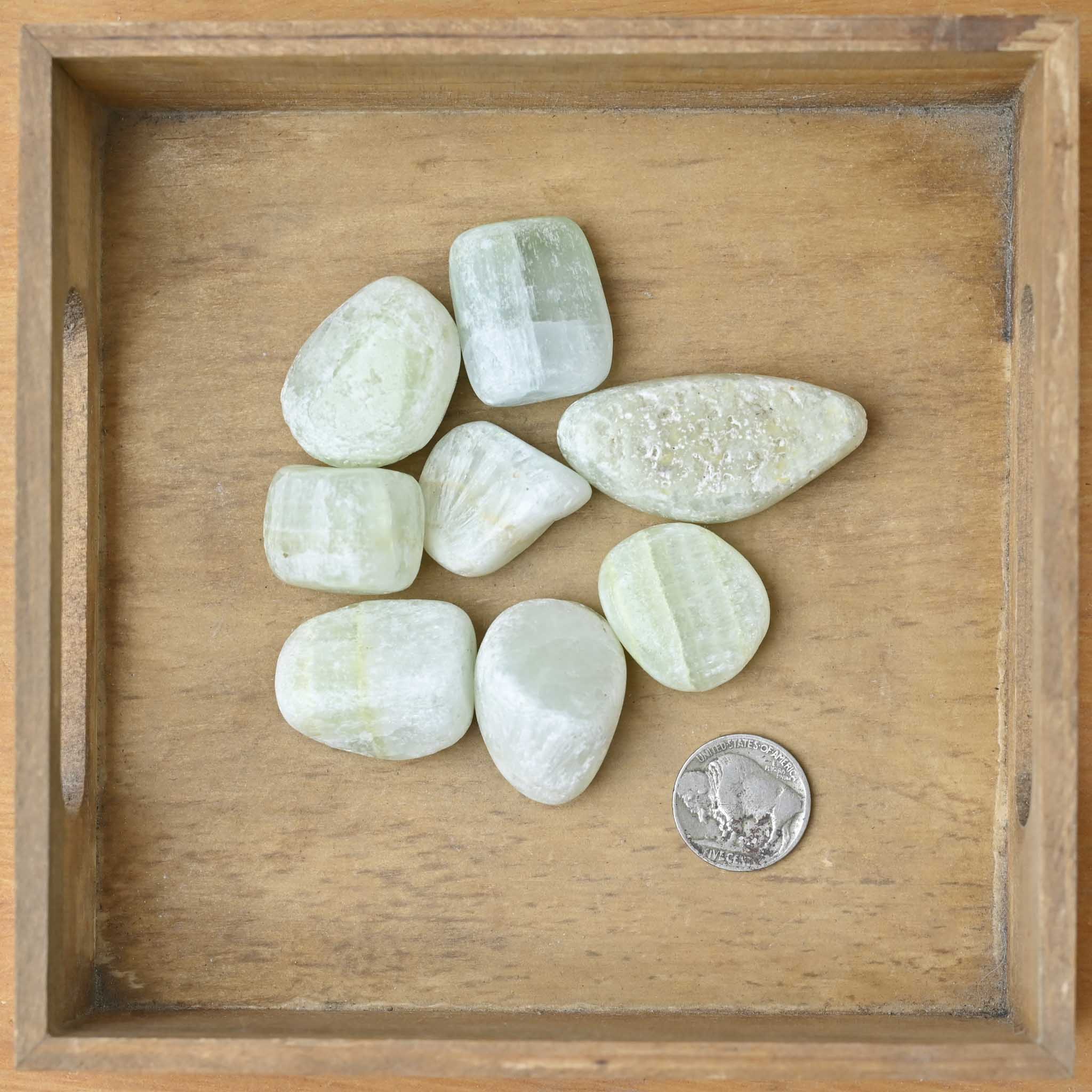 Tumbled Green Calcite