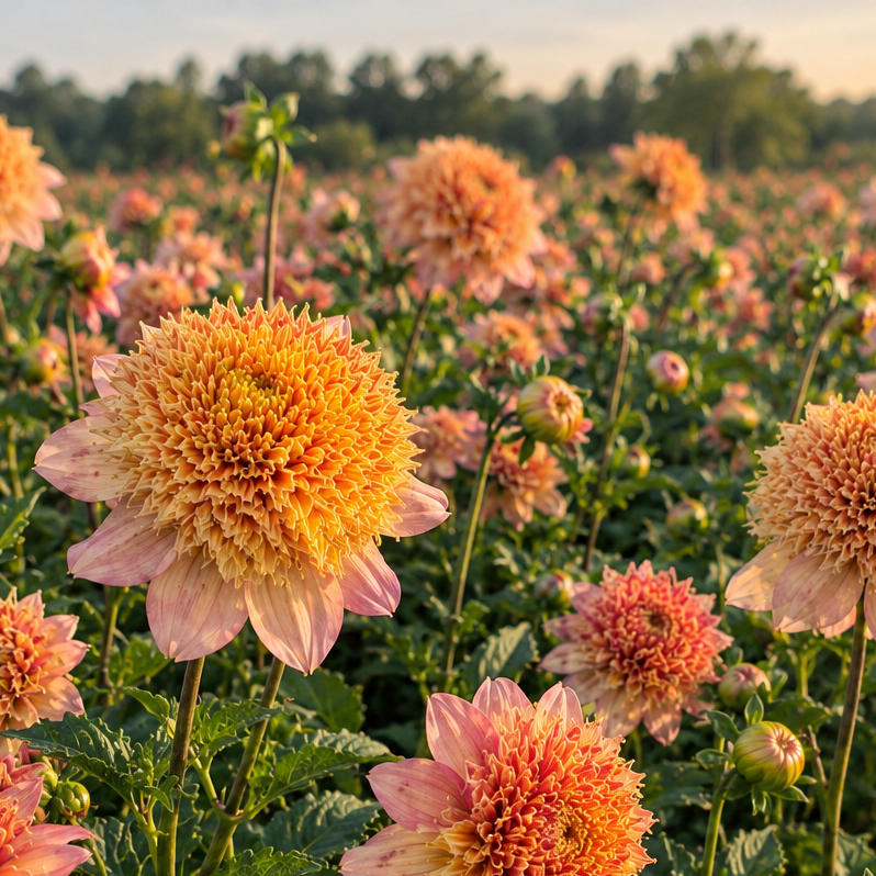 Dahlia Sandia Brocade | Powder Puff Dahlia