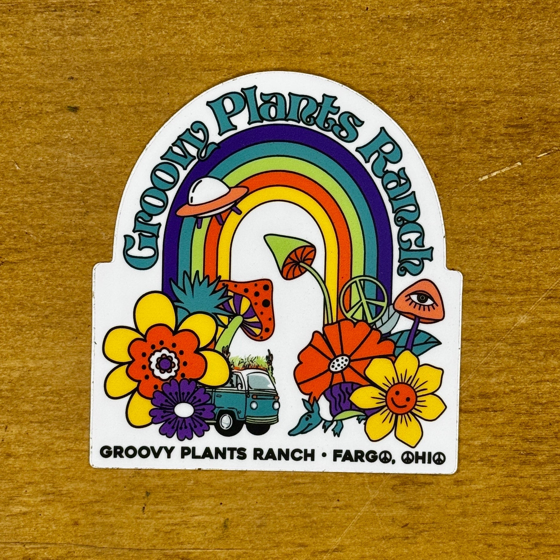 Rainbow UFO GPR Sticker