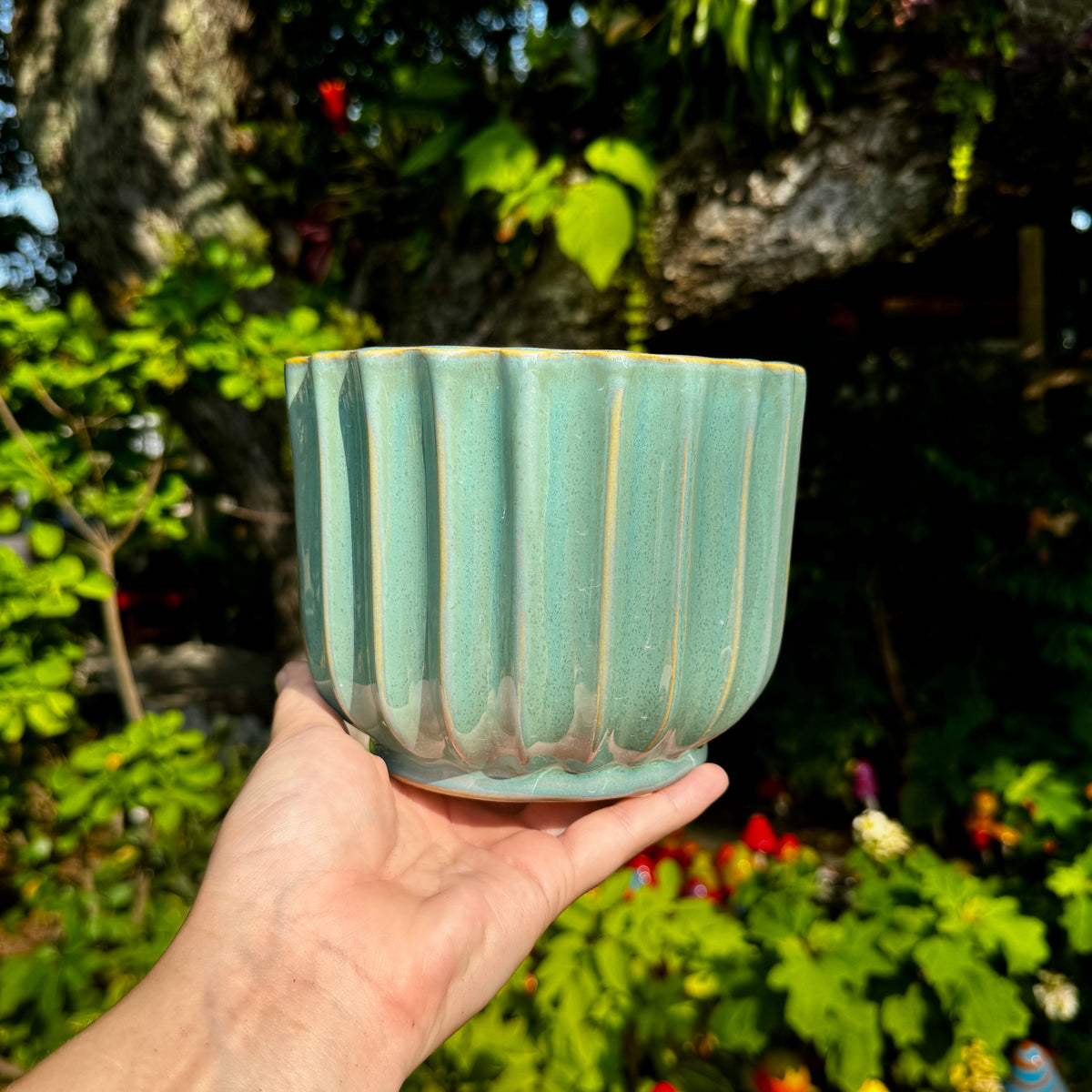 Turquoise Wave Planter