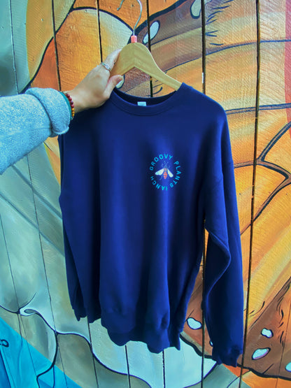 Navy Groovy Crewneck Sweatshirt