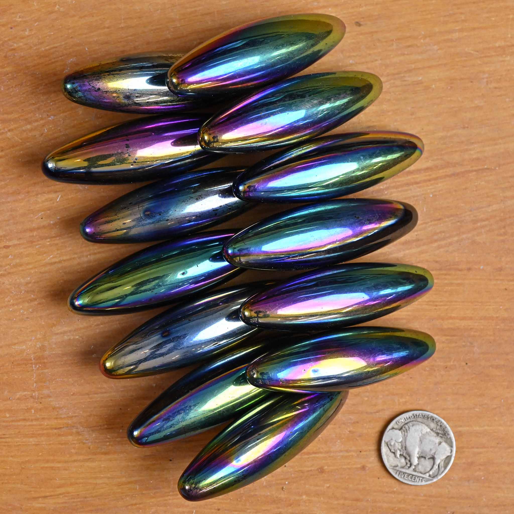 Magnetic Rainbow Hematite Ovals
