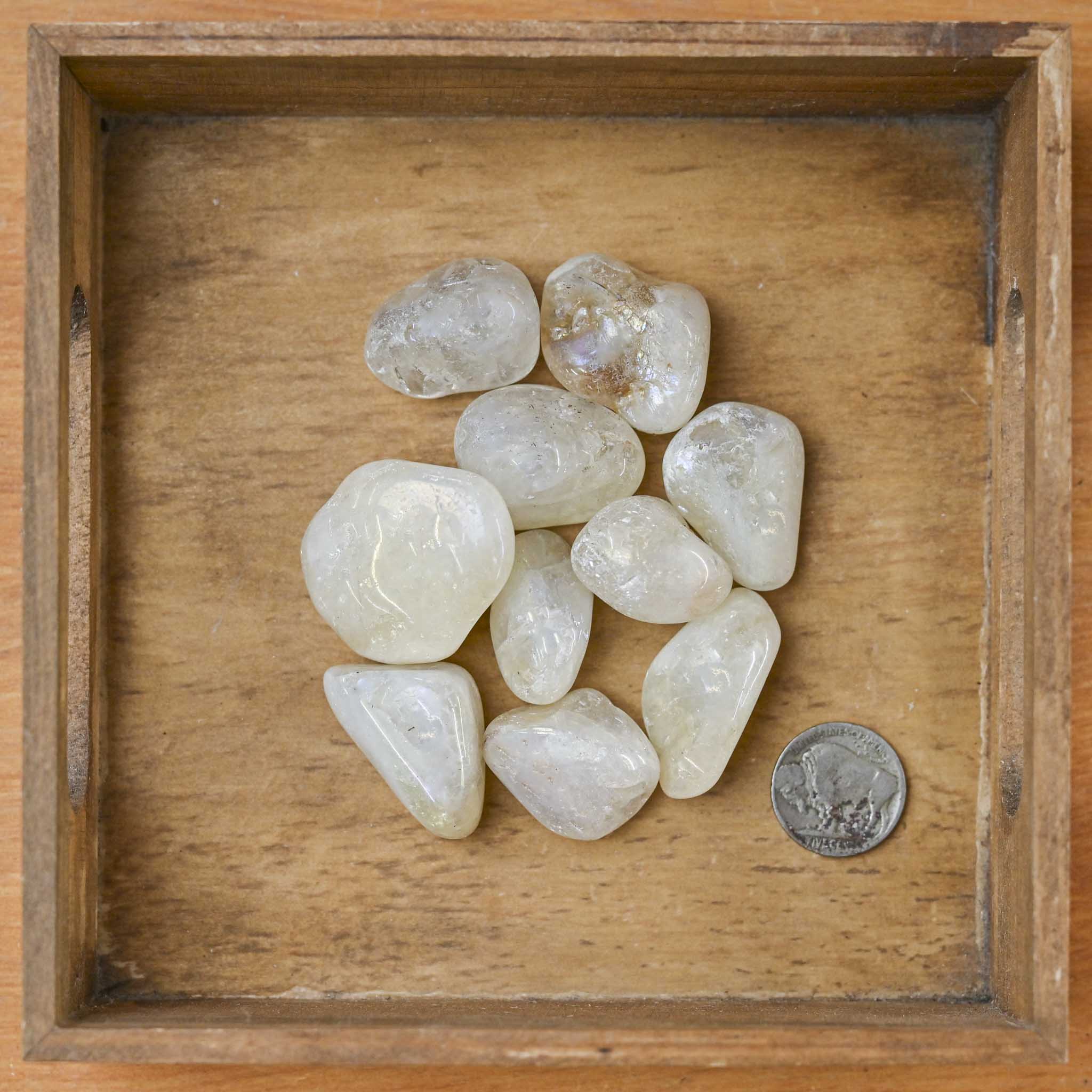 Tumbled Pearlized Quartz