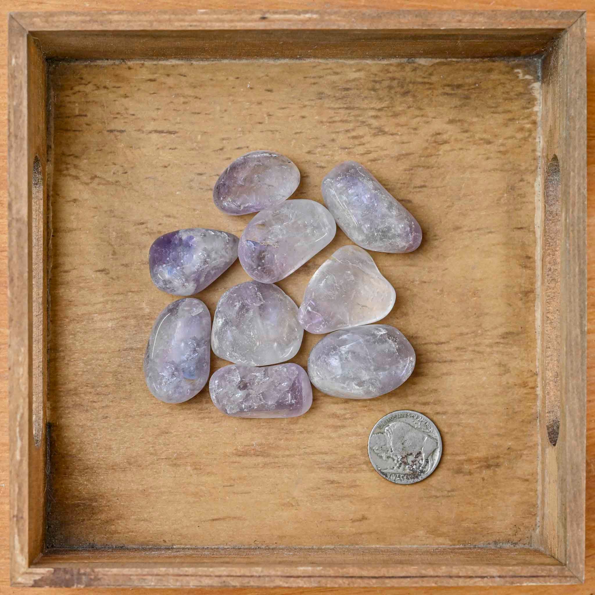 Tumbled Pearlized Amethyst