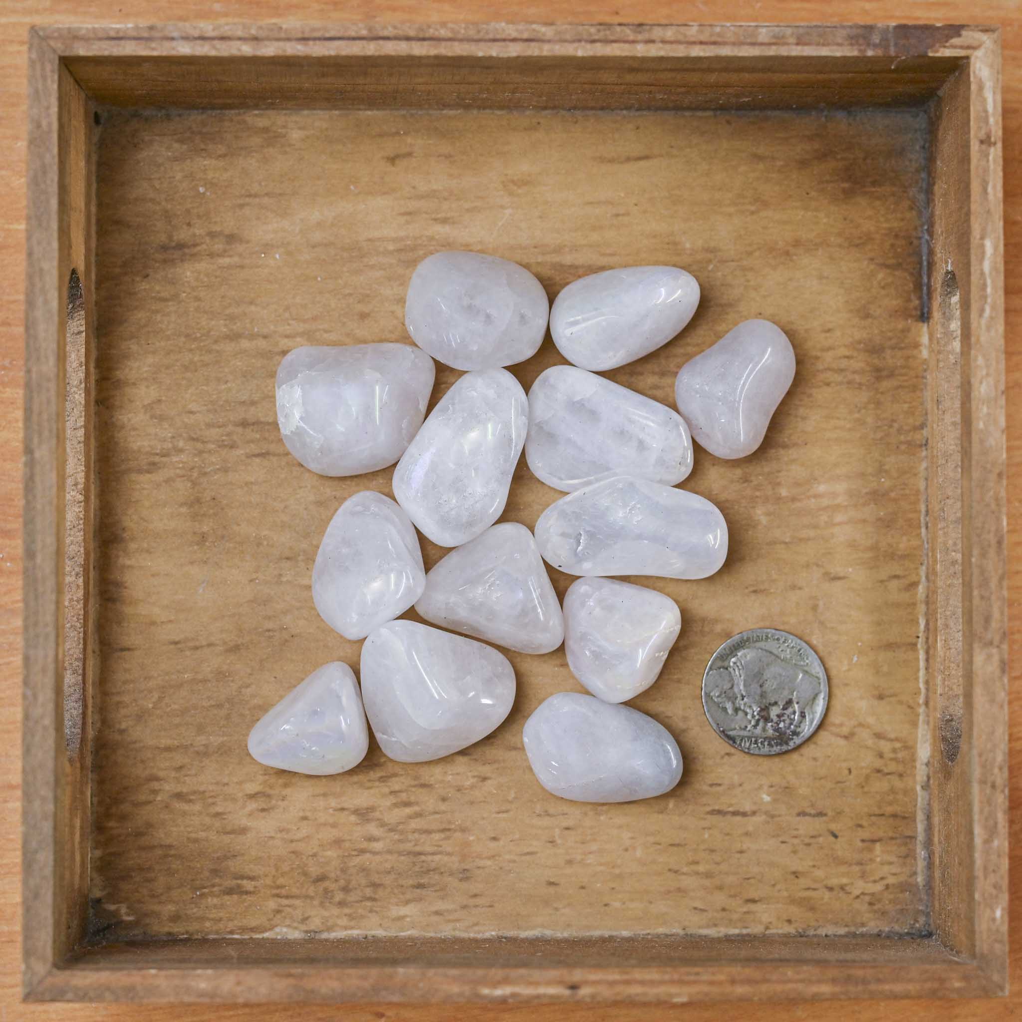 Tumbled Pearlized Rose Quartz