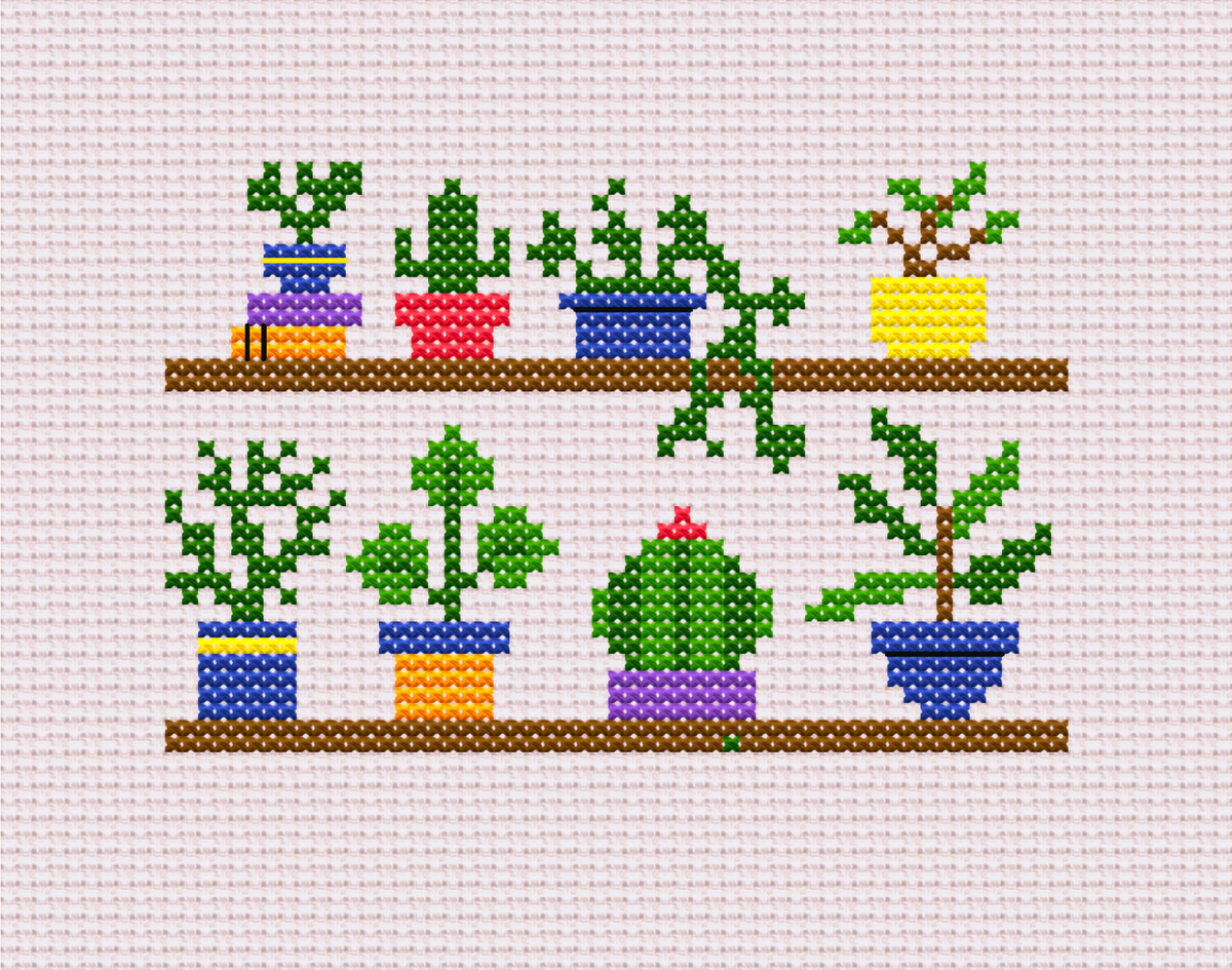 Cross Stitch Plant Shelf l Nov 21 1-4pm