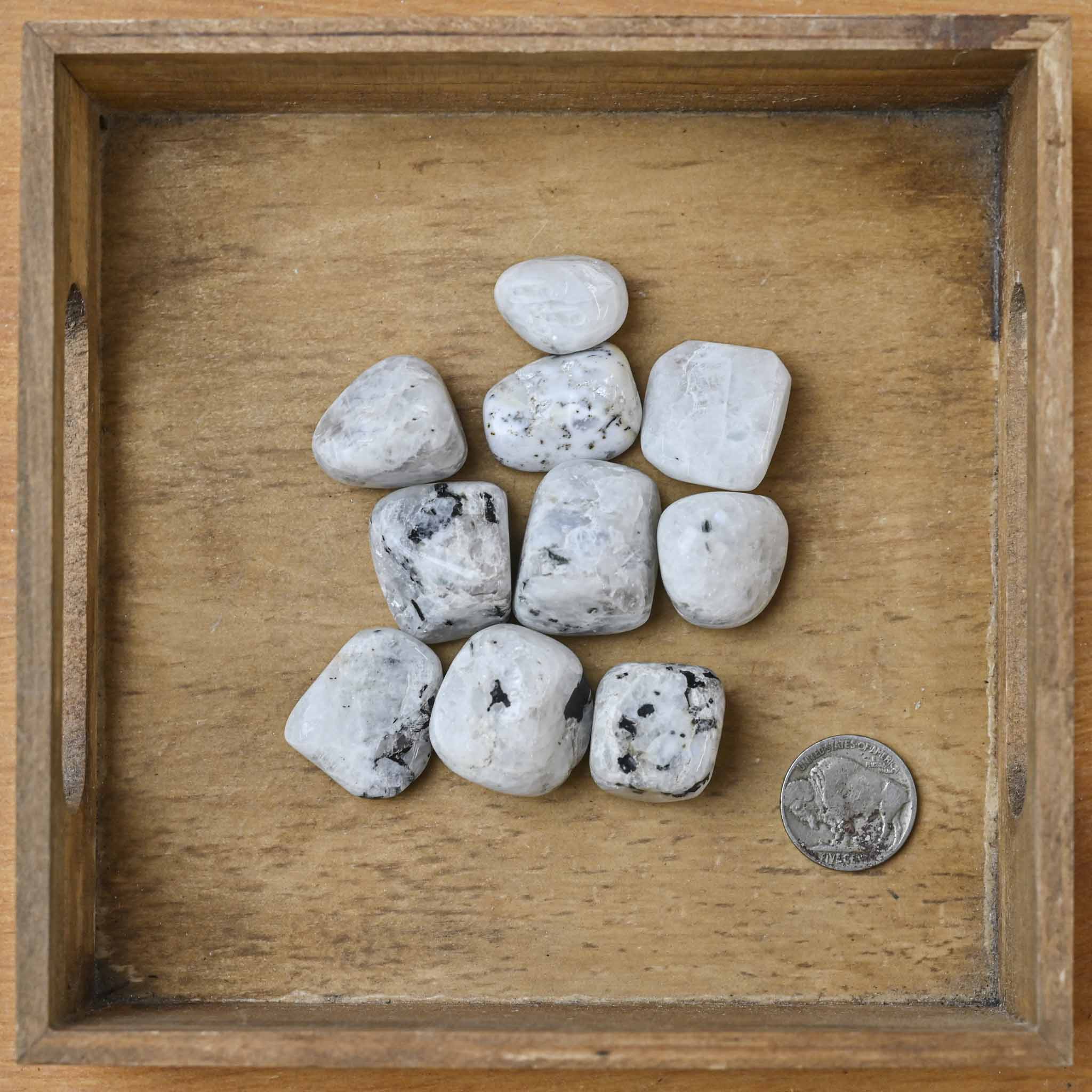 Tumbled Rainbow Moonstone