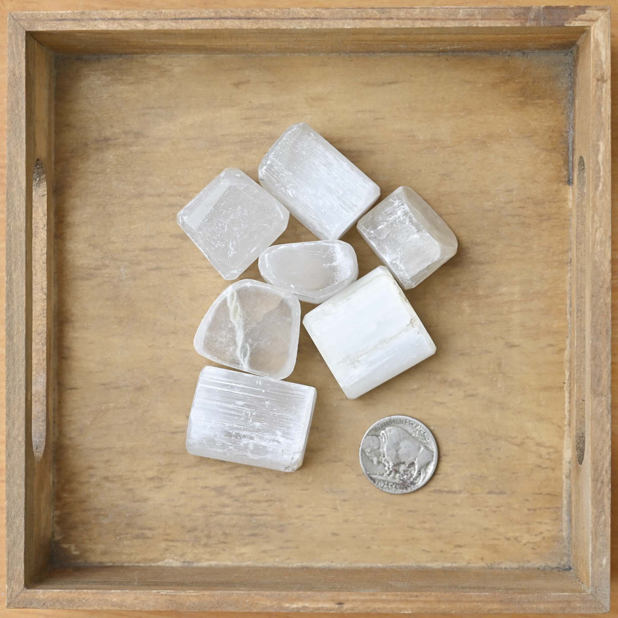 Tumbled Selenite Cube