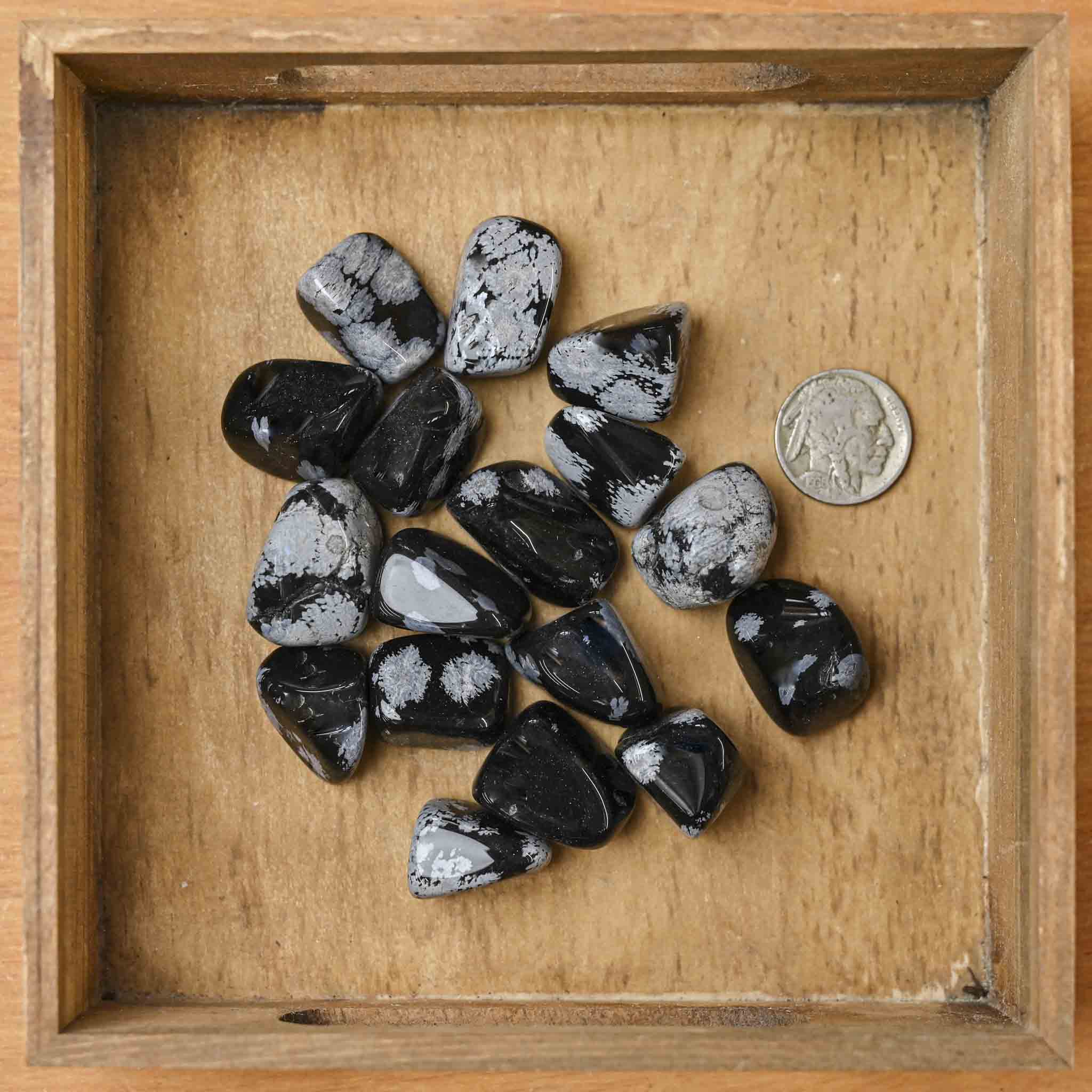 Tumbled Snowflake Obsidian