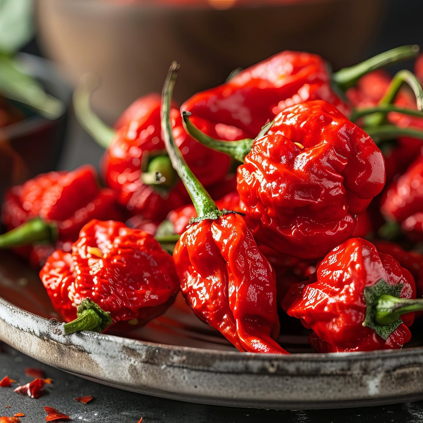 'Carolina Reaper' Hot Pepper ~ Trio of 3 Hefty Plants for Preorder