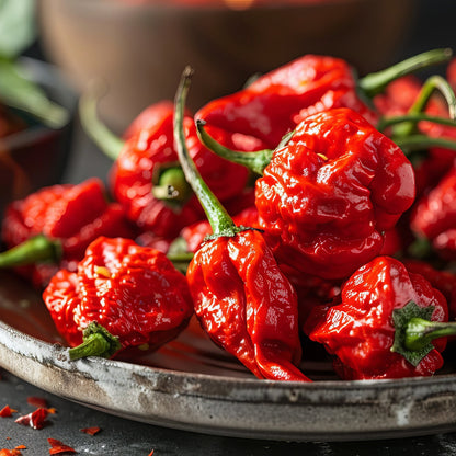 'Carolina Reaper' Hot Pepper ~ Trio of 3 Hefty Plants for Preorder