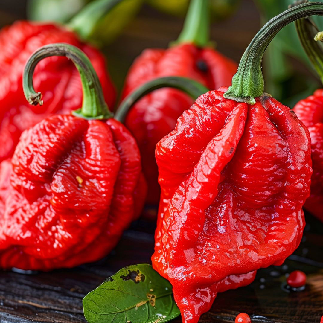 'Trinidad Scorpion' Hot Pepper ~ Trio of 3 Hefty Plants for Preorder