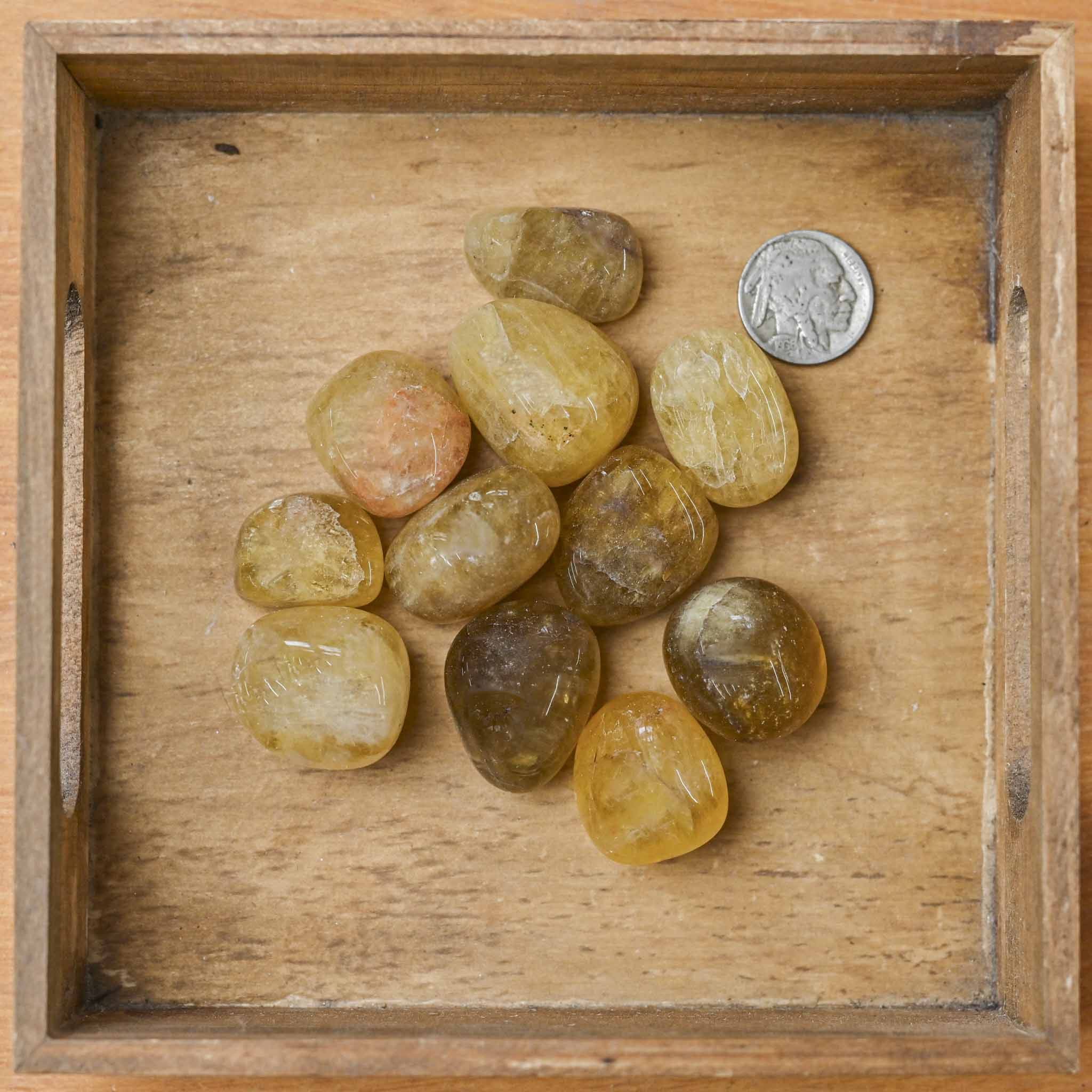 Tumbled Yellow Fluorite