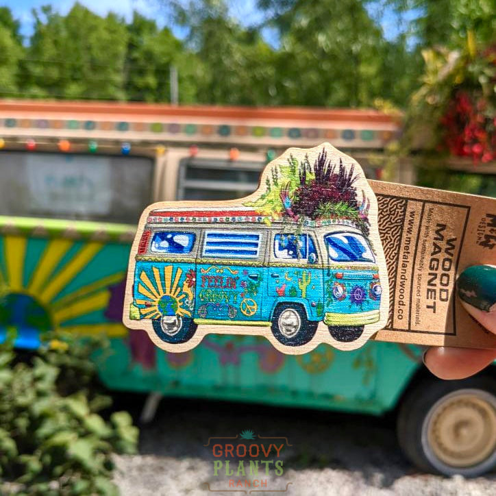 Groovy Plants Ranch Van Magnet
