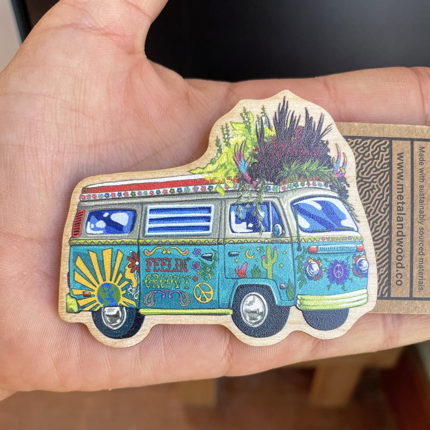 Groovy Plants Ranch Van Magnet